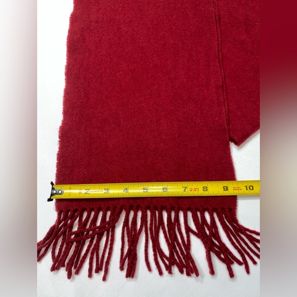 GAP Lamb Wool Scarf with fringed hems Unisex Italy - Picture 4 of 5